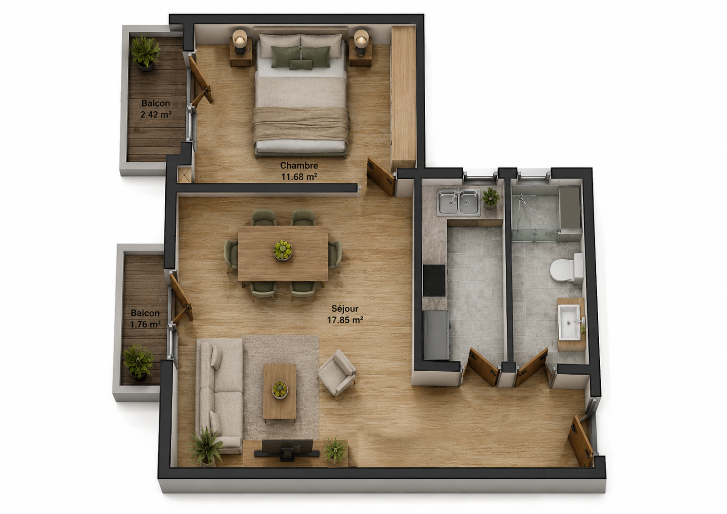 10 logements et commerce
